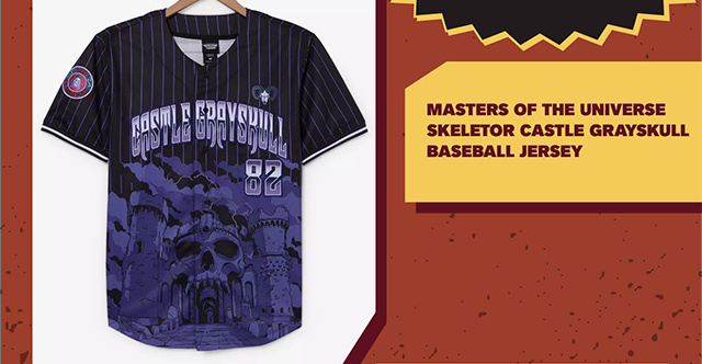 Masters of the Universe Skeletor Castle Grayskull Baseball Jersey