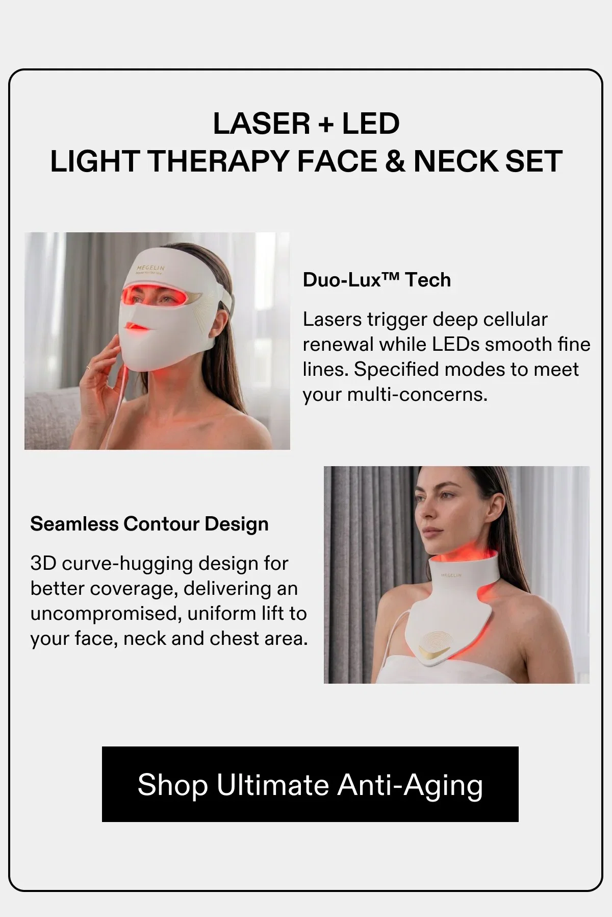 Laser&LED Light Therapy Face & Neck Set