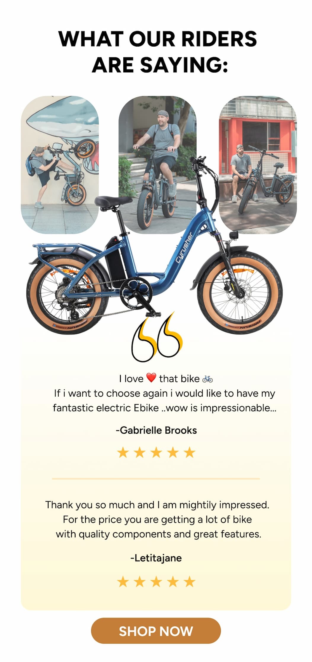 what our riders are saying