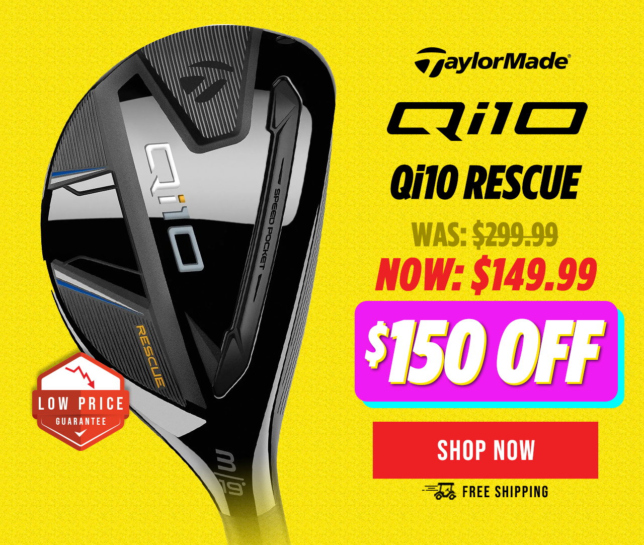 TaylorMade Qi10 Rescue | $150 OFF + Free Shipping