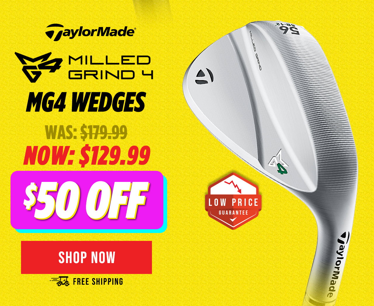 TaylorMade MG4 Wedges | $50 OFF + Free Shipping