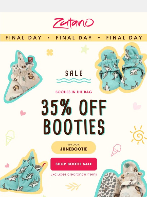 Last chance: snap up 35% OFF booties