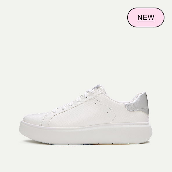 RTG Leather Trainers White/Silver
