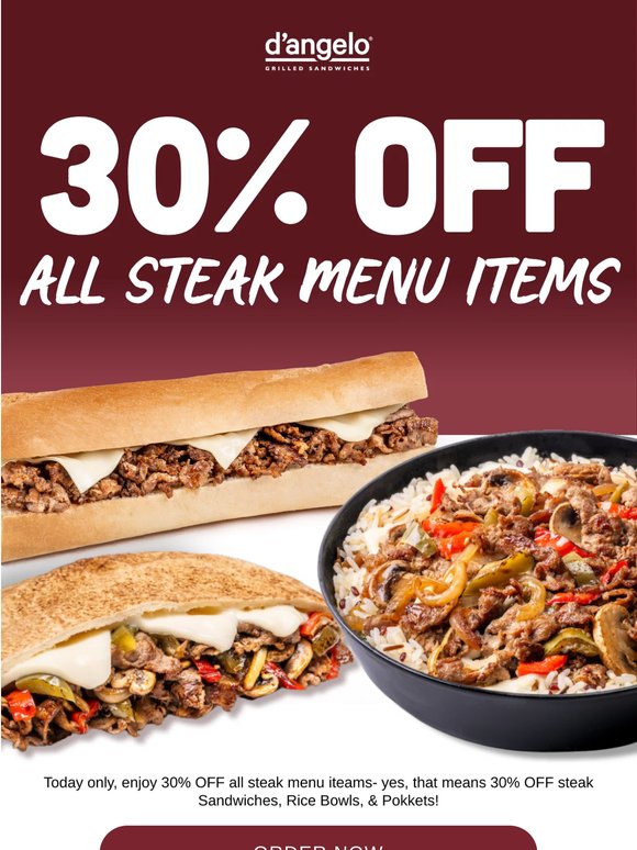 Today ONLY: 30% OFF all things STEAK!👀🔥