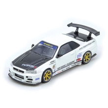 Top Secret Nissan R34 GT-R - White 1:64 Scale Diecast Model Car by Inno Models