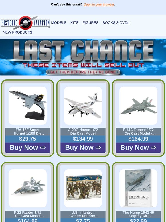 Last Chance Items - only a few left