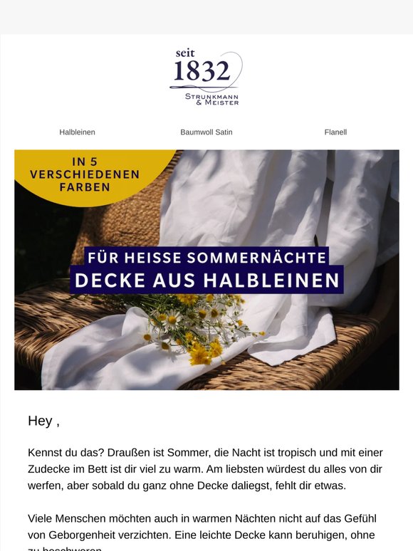 Leicht durch den Sommer mit der perfekten Decke