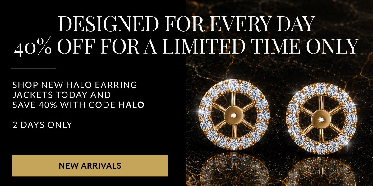 40% off earring jackets for a limited time only, use code HALO