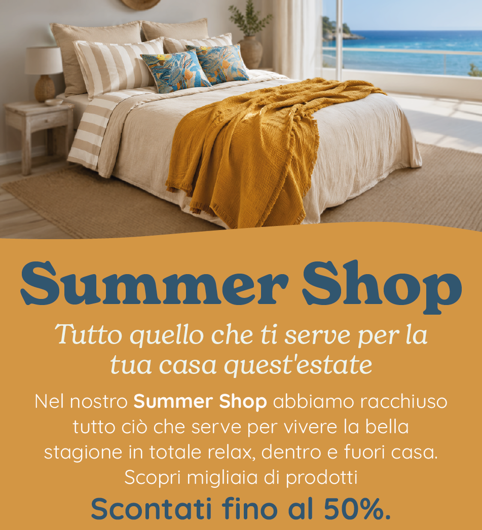 SUMMER SHOP: SCONTI FINO AL 50% SU TUTTO