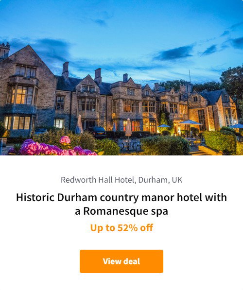 Historic Durham country manor hotel with a Romanesque spa