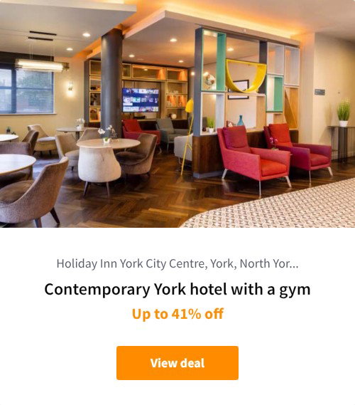 Contemporary York hotel with a gym