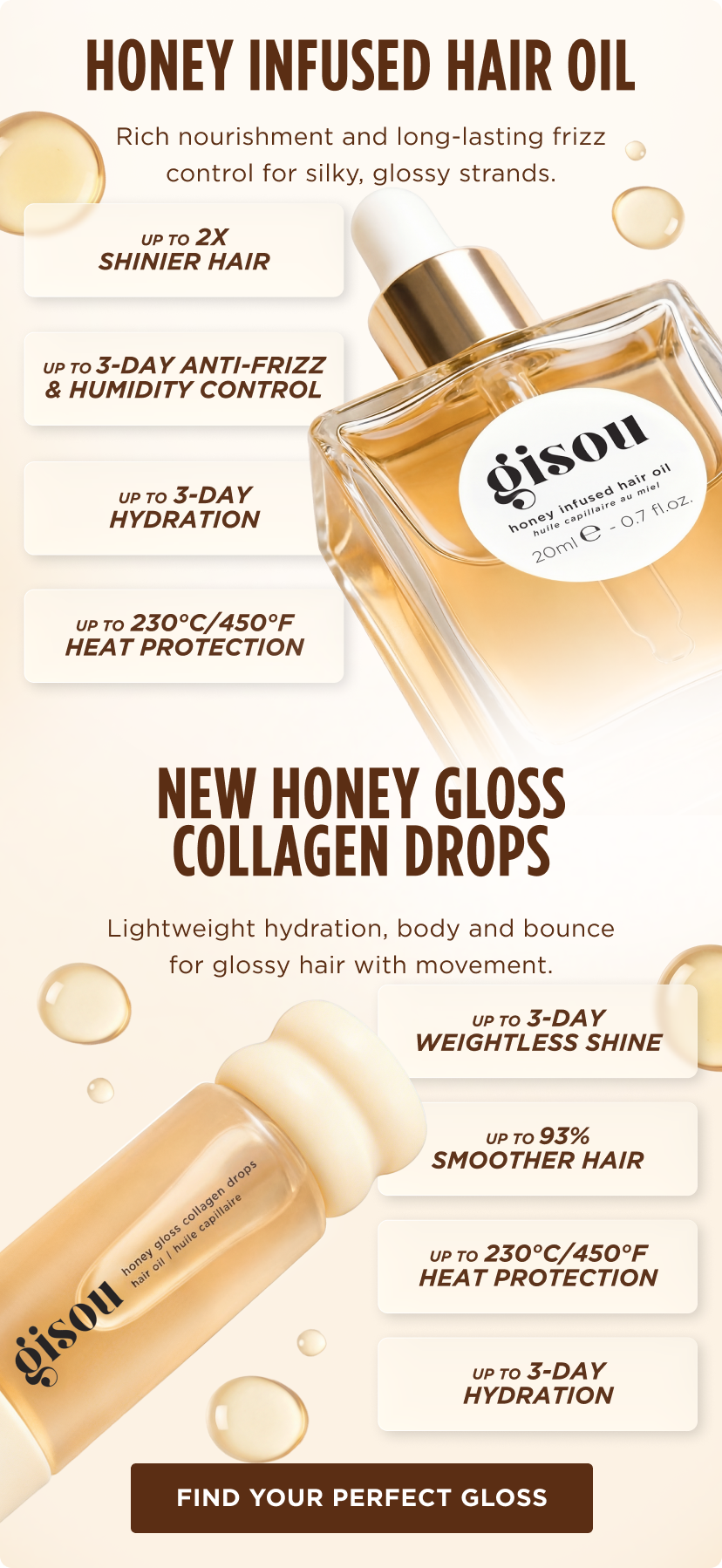 Powered by Mirsalehi Honey, collagen active and hyaluronic acid, this lightweight and fast-absorbing oil, leaves hair glossier, bouncier and full of movement - never weighed down. 