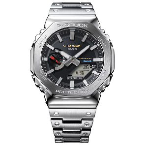 G-Shock Men's Analog-Digital Black Dial Silver Stainless Steel 44mm Watch GMB2100SD-1C