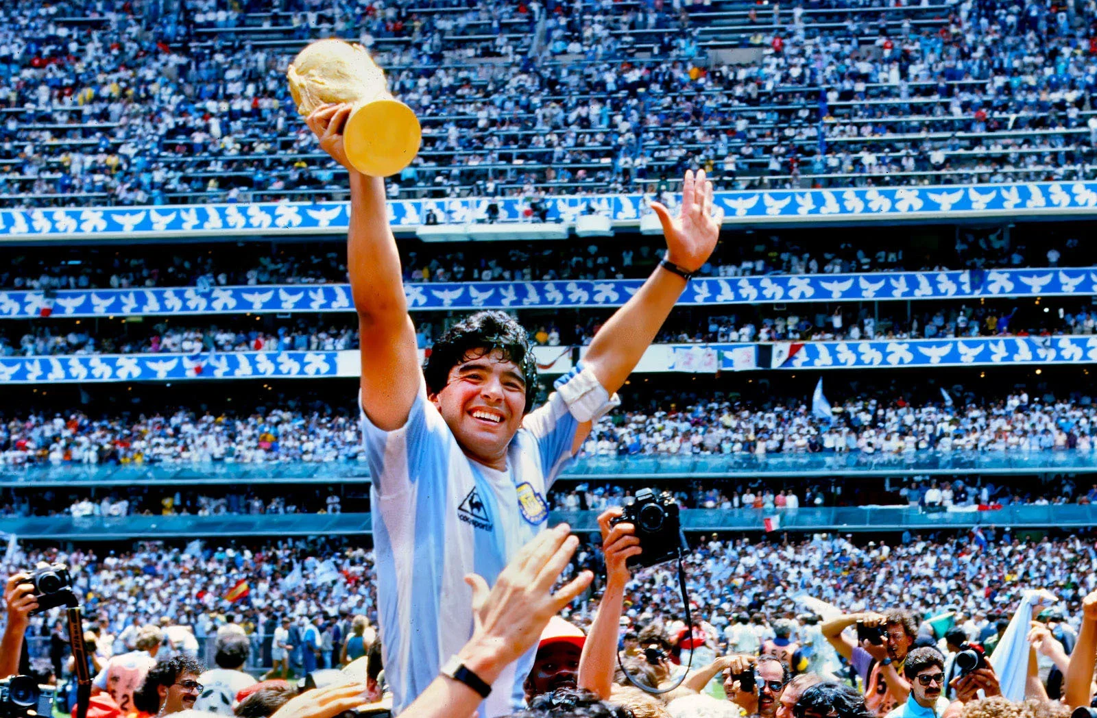 Argentina celebrating a World Cup victory