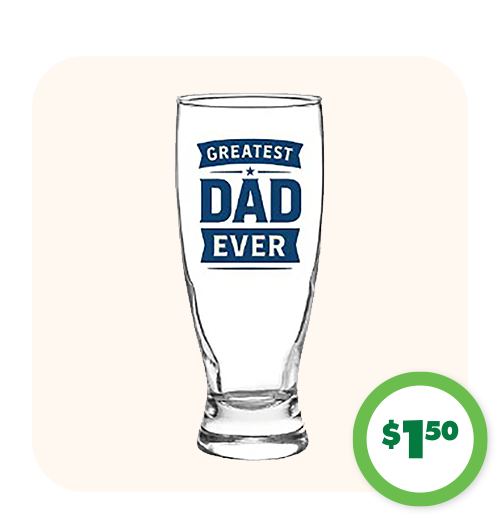 $1.50 14.5-oz. Pilsner Glasses
