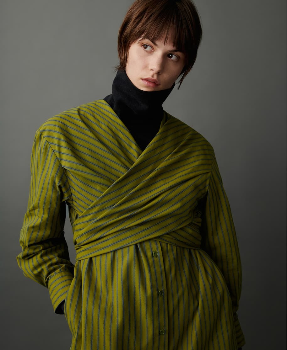 Twist Dress Artisan stripe