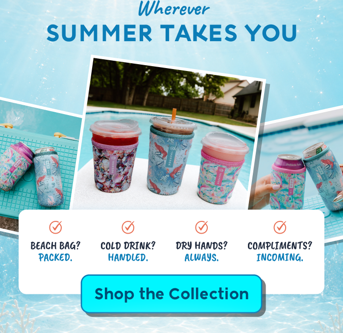 Colorful Ocean Treasure tumblers ready for summer fun.