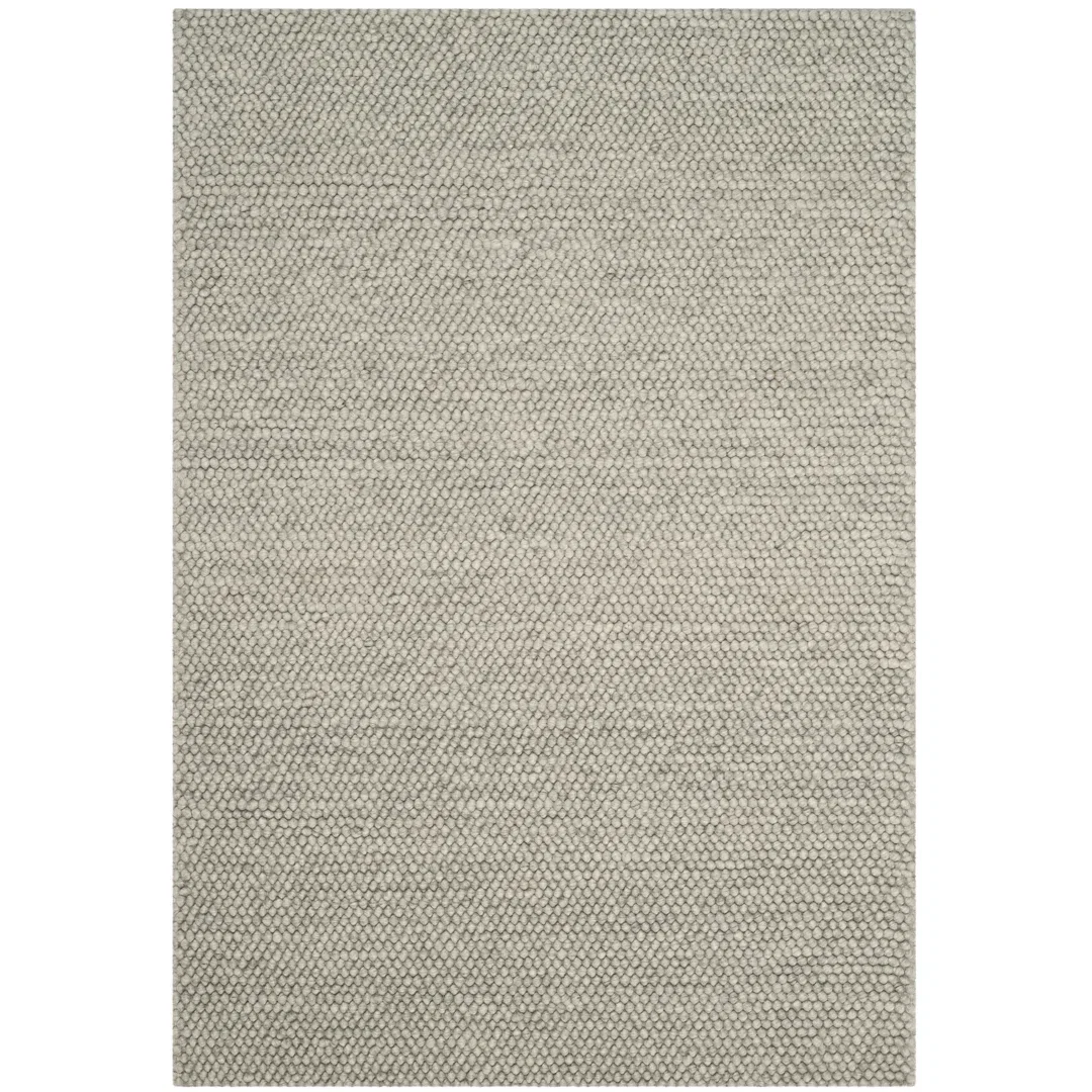 Elle Handmade Wool Silver Rug