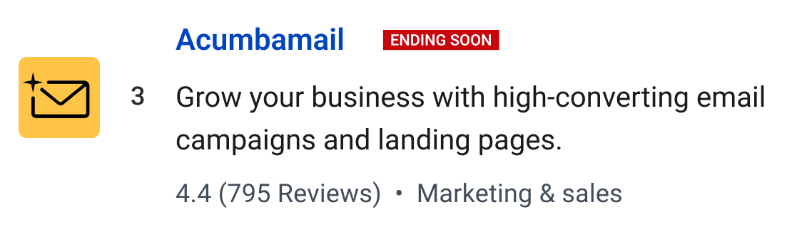 Acumbamail (Ending soon): Grow your business with high-converting email campaigns and landing pages.