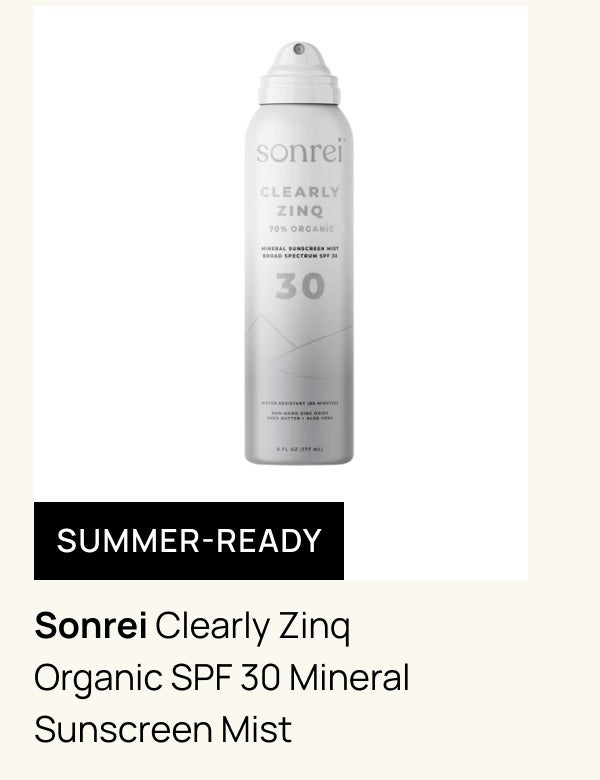 Sonrei Clearly Zinq Organic SPF 30 Mineral Sunscreen Mist 177ml