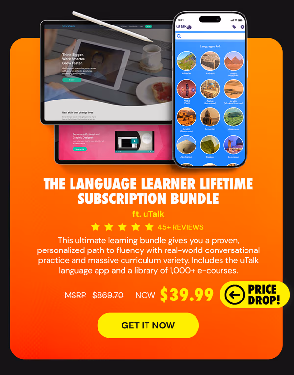 The Language Learner Lifetime Subscription Bundle ft. uTalk