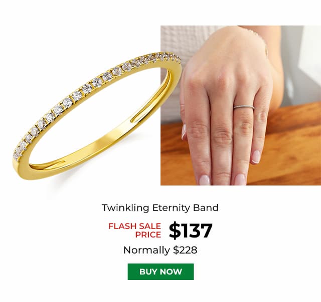 Twinkling Eternity Band Gold Clad