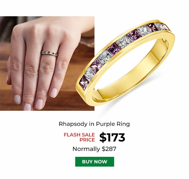 Rhapsody in Purple Ring Gold Clad