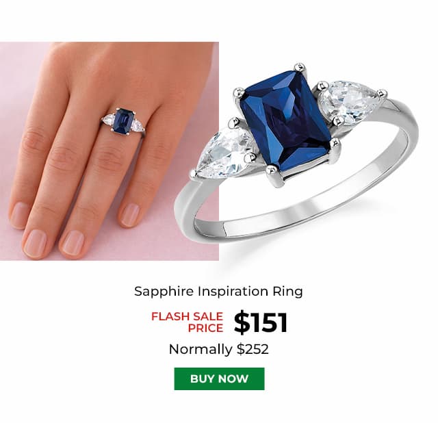 Sapphire Inspiration Ring Platinum Clad