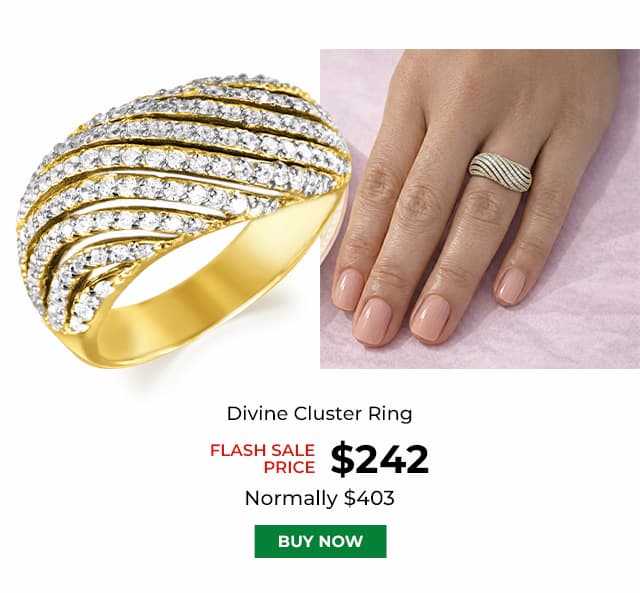 Divine Cluster Ring Gold Clad