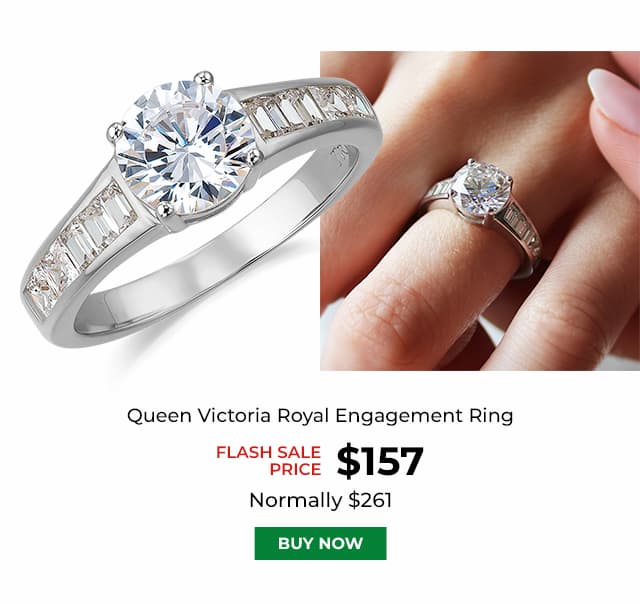Queen Victoria Royal Engagement Ring Platinum Clad