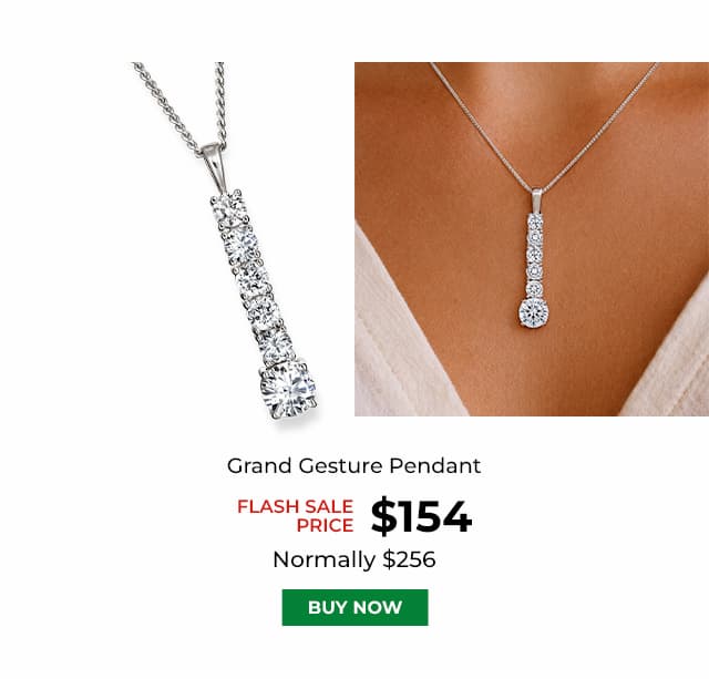 Grand Gesture Pendant Platinum Clad