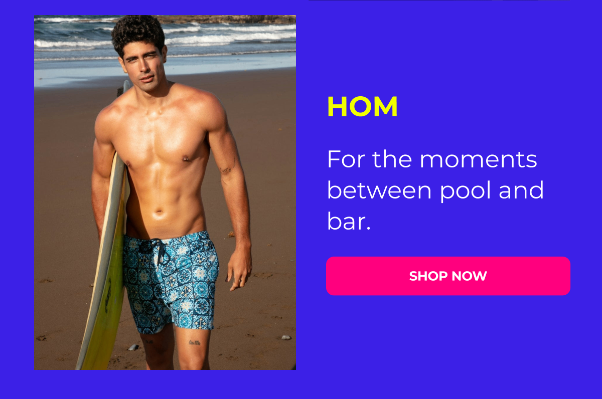 ✦ Boardshorts — For the moments between pool and bar. CTA: Shop Now
