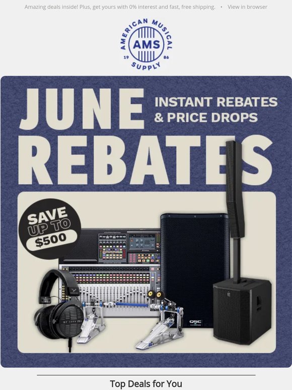 All New Instant Rebates & Price Drops 💸 Shop June Rebates Today!
