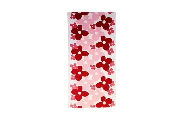 Redlunds - Happy beachfrotté rosa 80x160 cm