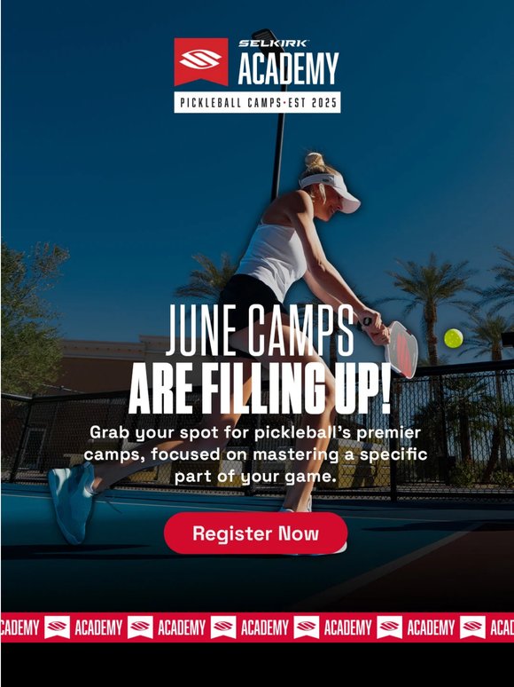 June Pickleball camps are filling up fast! 🏓