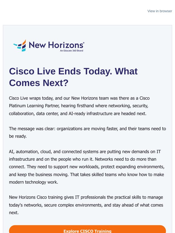 Advance Your Cisco Skills Today