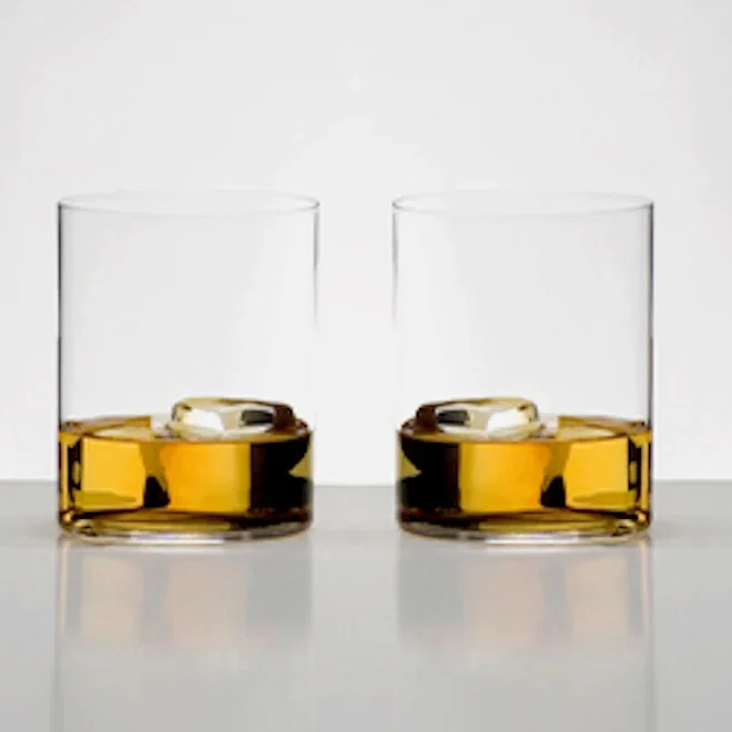 Riedel Stemless O Whisky Glasses, Set of 2