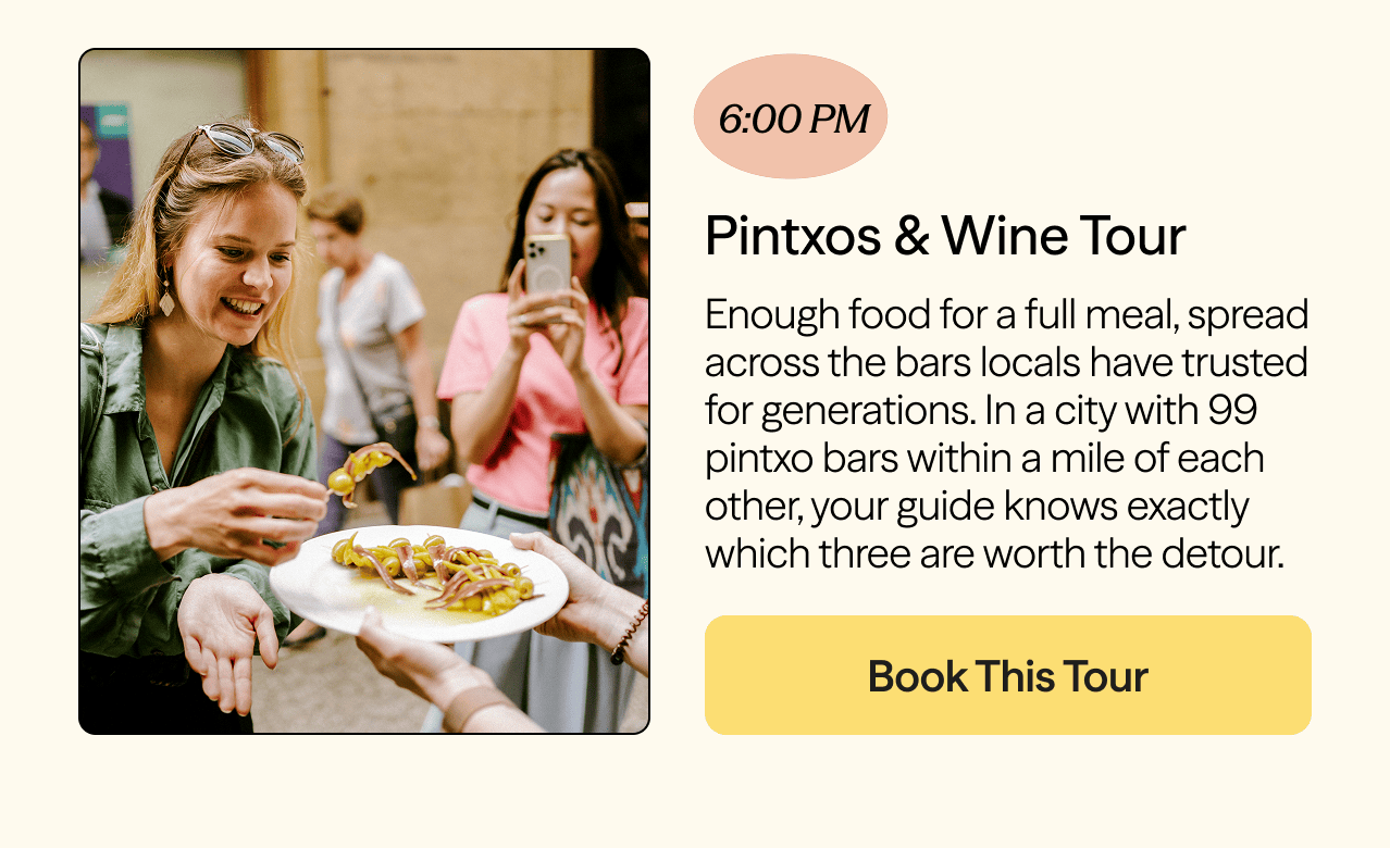 San Sebastian Ultimate Pintxos & Wine Tour in the Old Town
