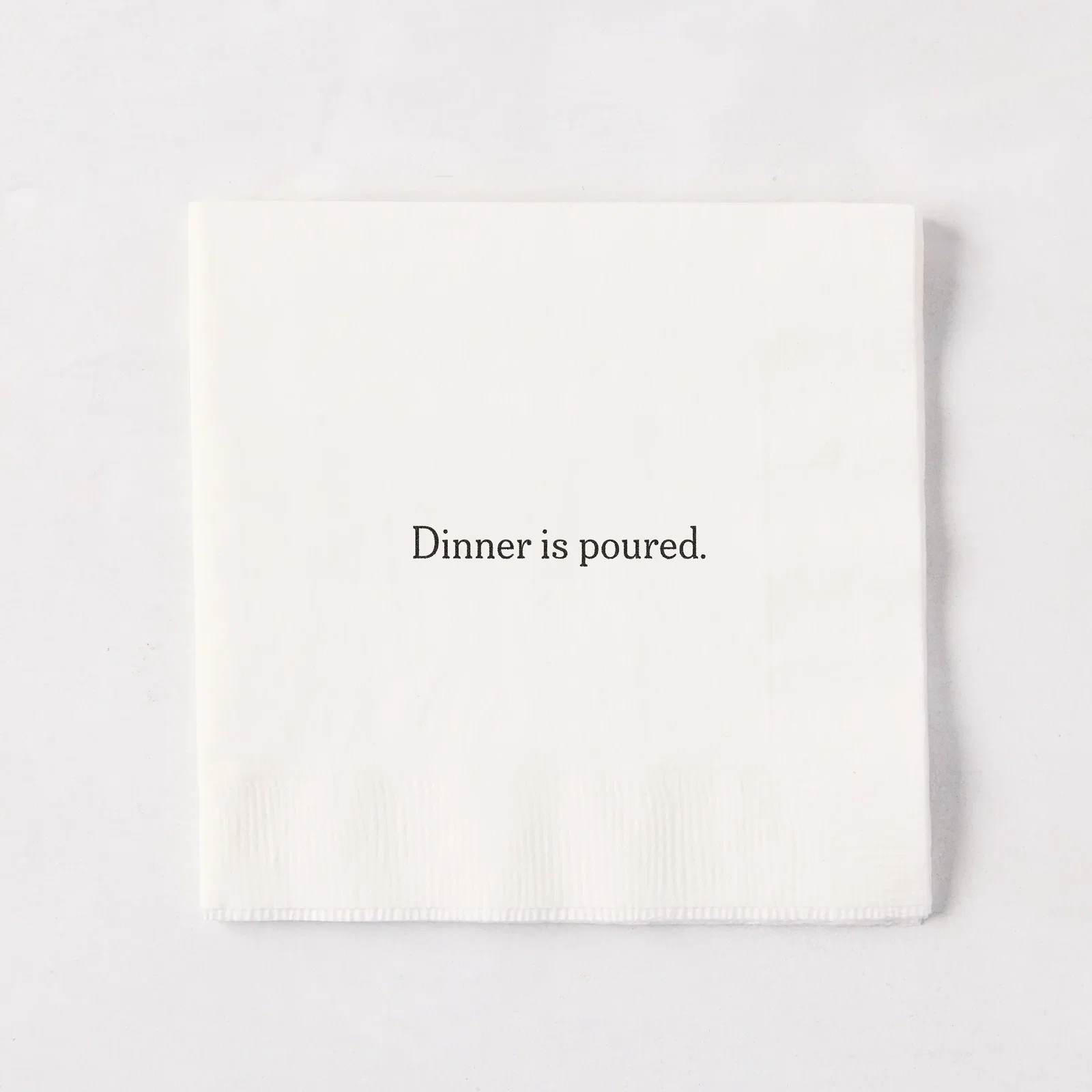 Image of Dinner Is Poured Cocktail Napkins, Set of 50