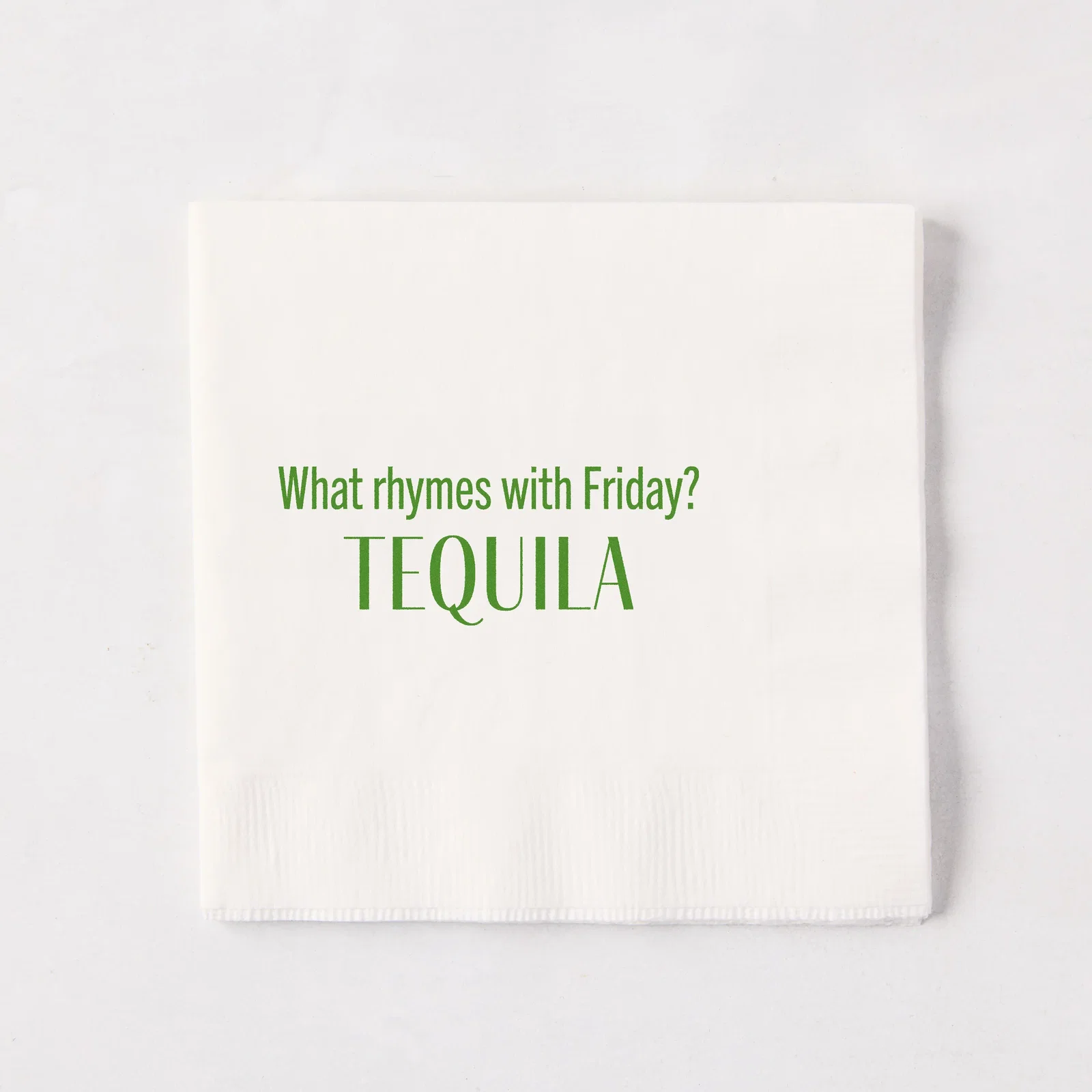 Image of "What Rhymes with Friday? Tequila" Cocktail Napkins, Set of 50