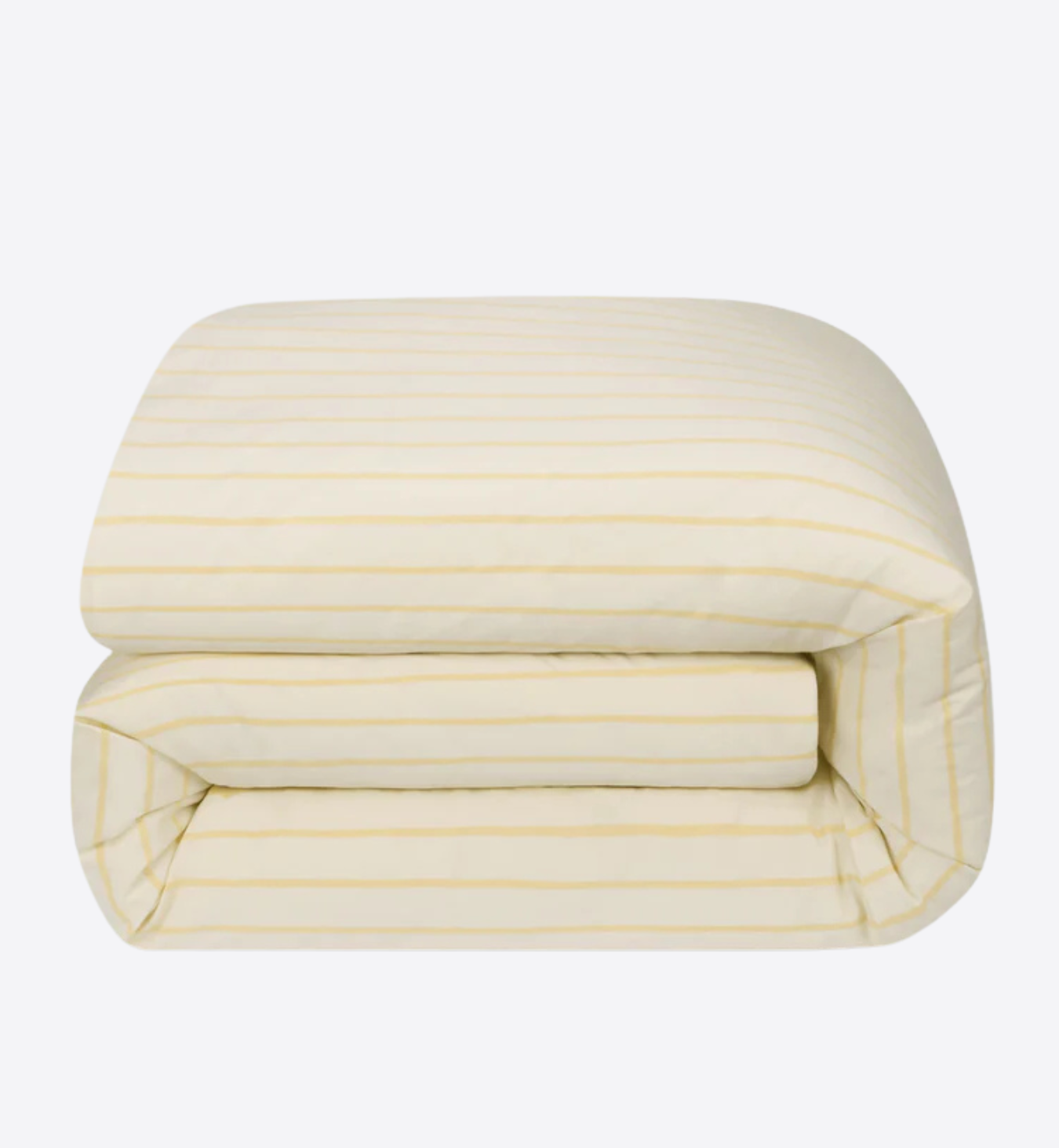 Butter Yellow Slumber Stripe Cotton Duvet Cover