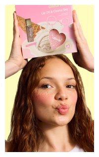 Vanilla Lip Oil and Heart Mirror Charm