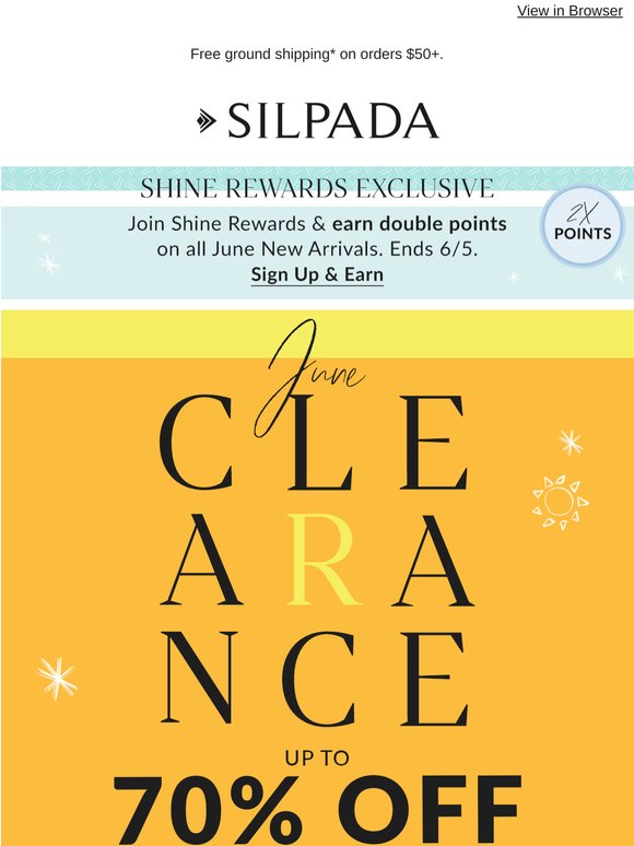 UP TO 70% OFF CLEARANCE 🔥