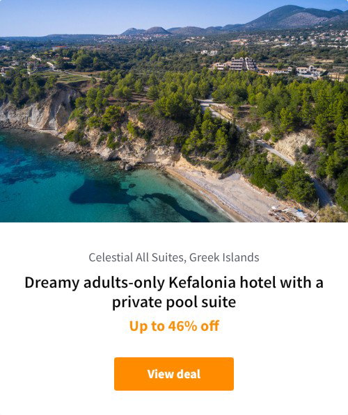 Dreamy adults-only Kefalonia hotel with a private pool suite