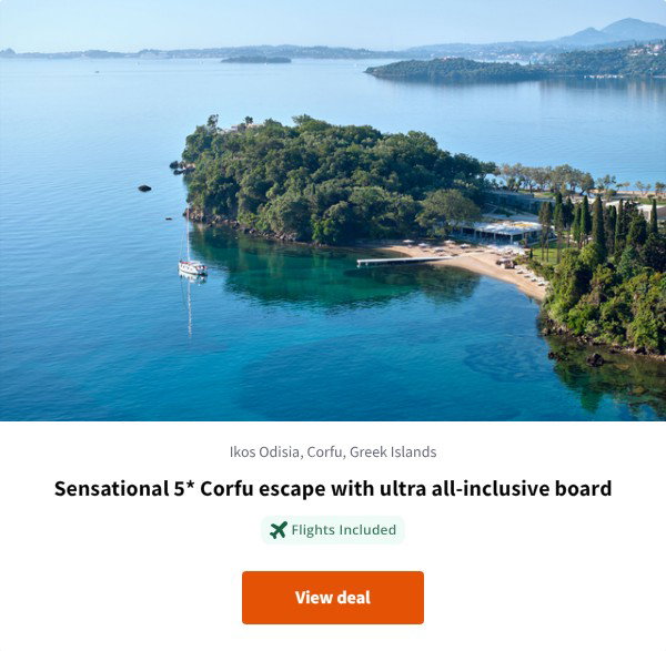 Sensational 5* Corfu escape with ultra all-inclusive board