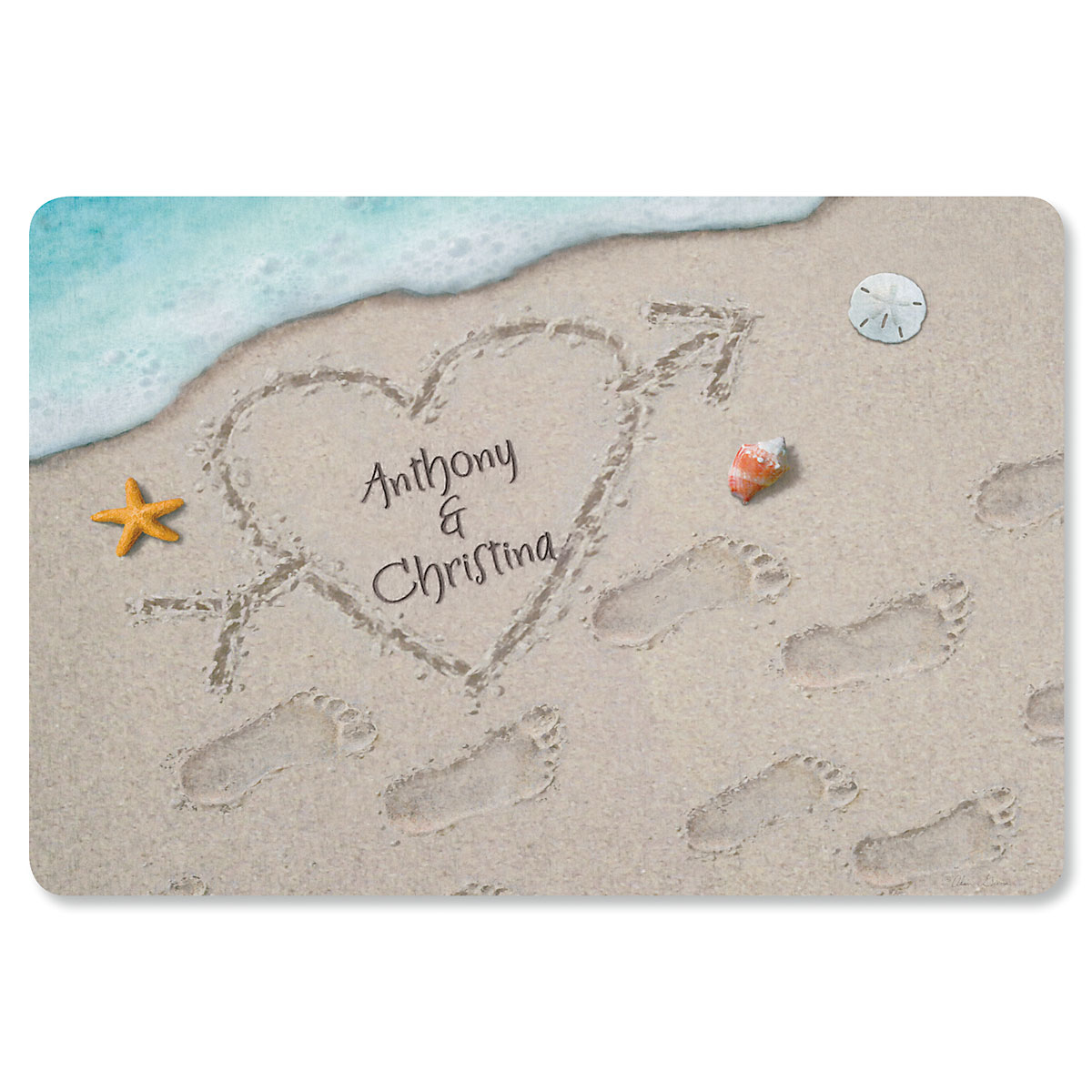 Image of Heart in the Sand Doormat