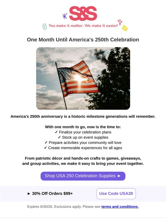 One Month Left to Plan Your USA 250 Celebration
