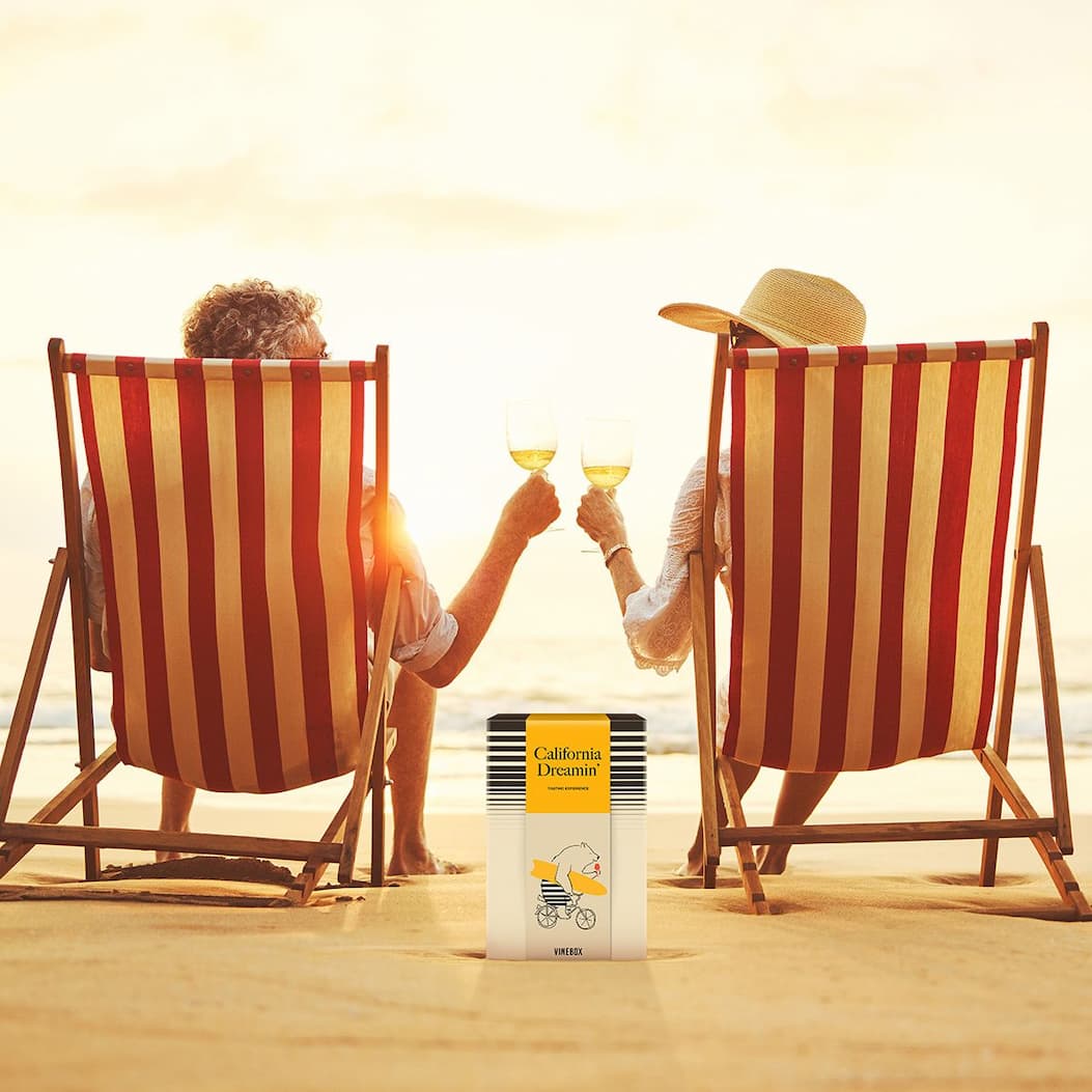 Toasting Wine on the Beach