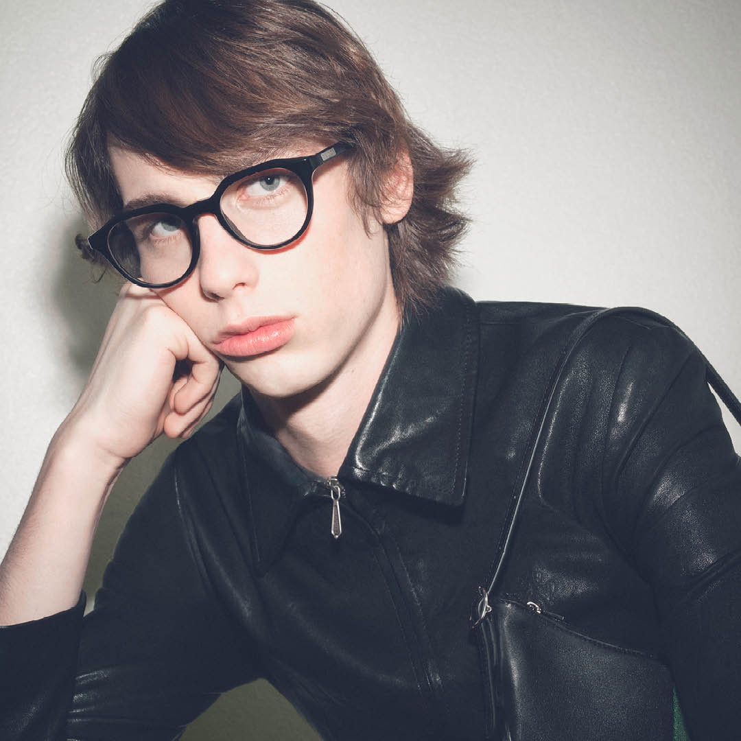 Person wearing Gucci eyeglasses