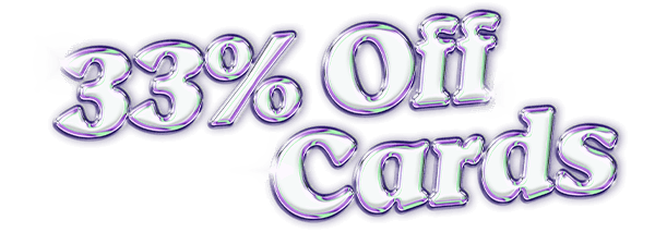 33% off cards